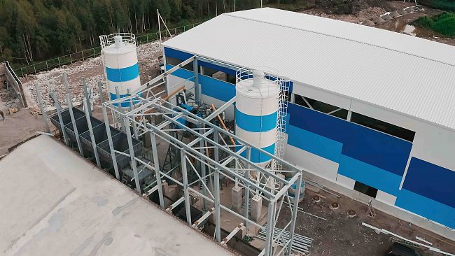 Бетонный завод SmartBeton 60 S под вибропресс QUNFENG QS 1500/HESS GROUP Multimat RH 1000