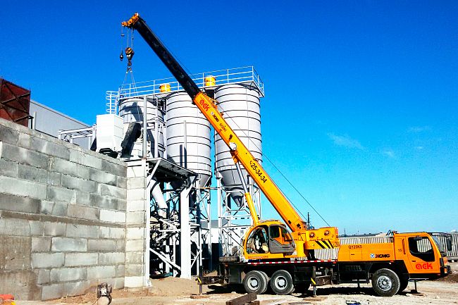 Бетонный завод SmartBeton 30 S под вибропресс QUNFENG QS 1000-1200/HESS GROUP Multimat RH 500