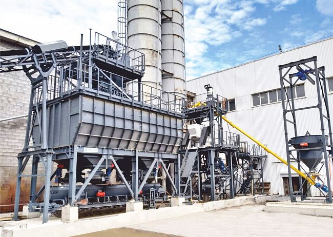 Бетонный завод SmartBeton 25 S под вибропресс QUNFENG QF 700 - QS 1000/HESS GROUP Multimat RH 400