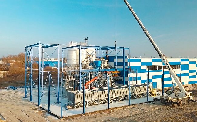 Бетонный завод SmartBeton 70 S под вибропресс QUNFENG QS 1800/HESS GROUP Multimat RH 1400